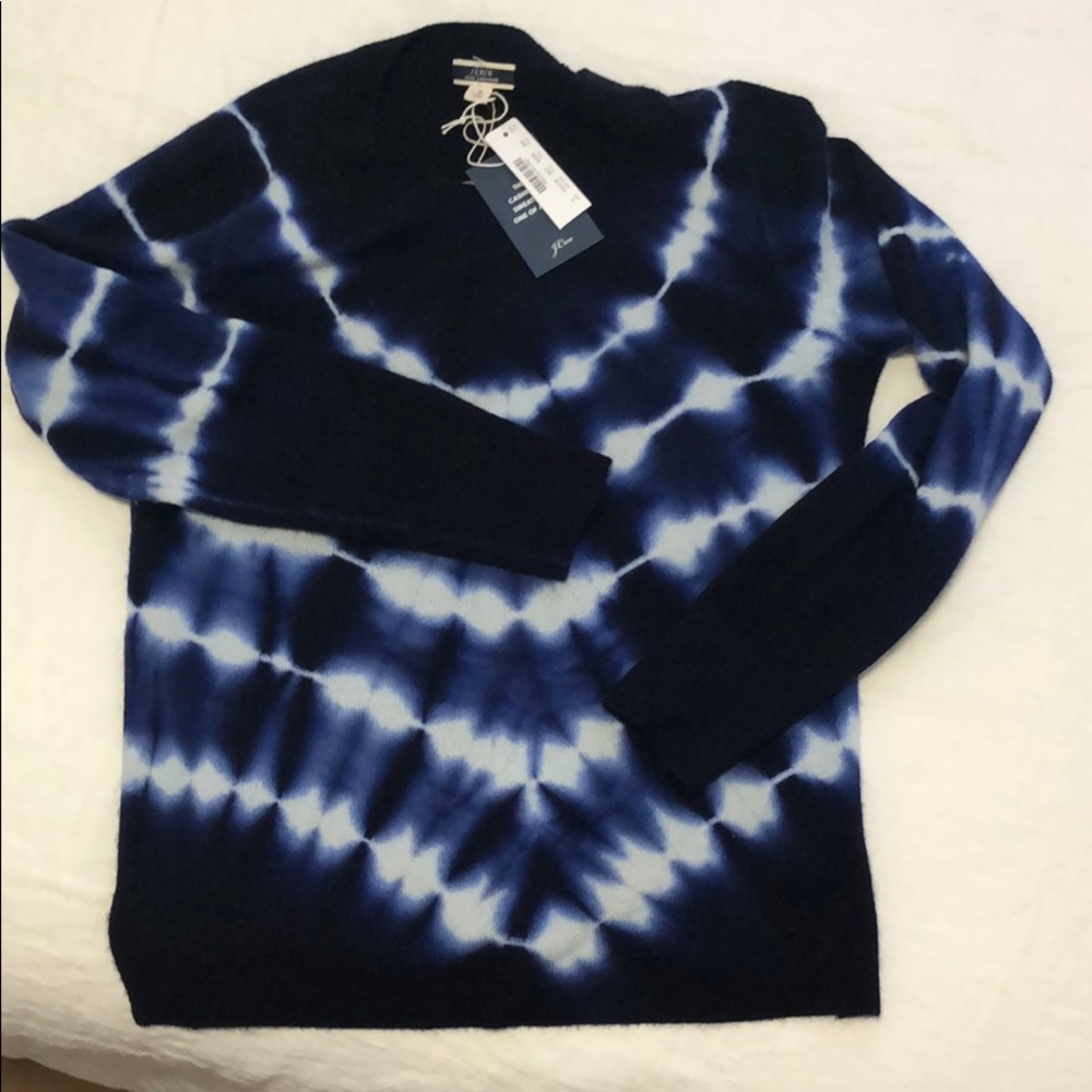 JCrew Cashmere Tie-Dye Sweater